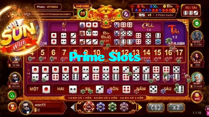 Prime Slots casino presented on mobile device in Pakistan with slots and live games